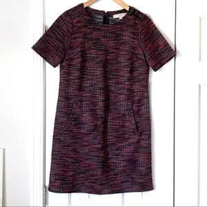 Ann Taylor Loft tweed shift mini dress
